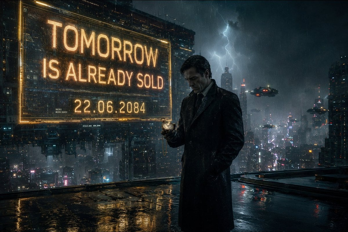 Neo-Noir Futuristic Cityscape