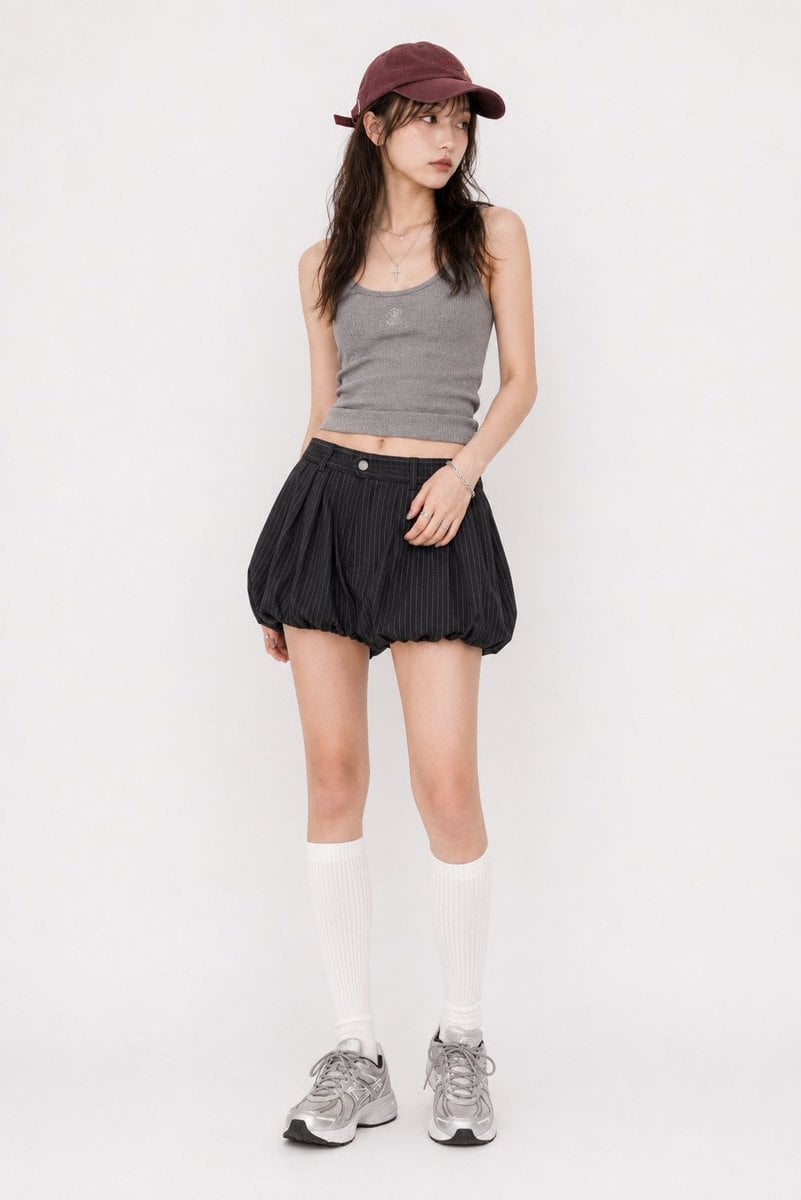 Y2K Street Ribbed Tank Top Outfit — AI image template example