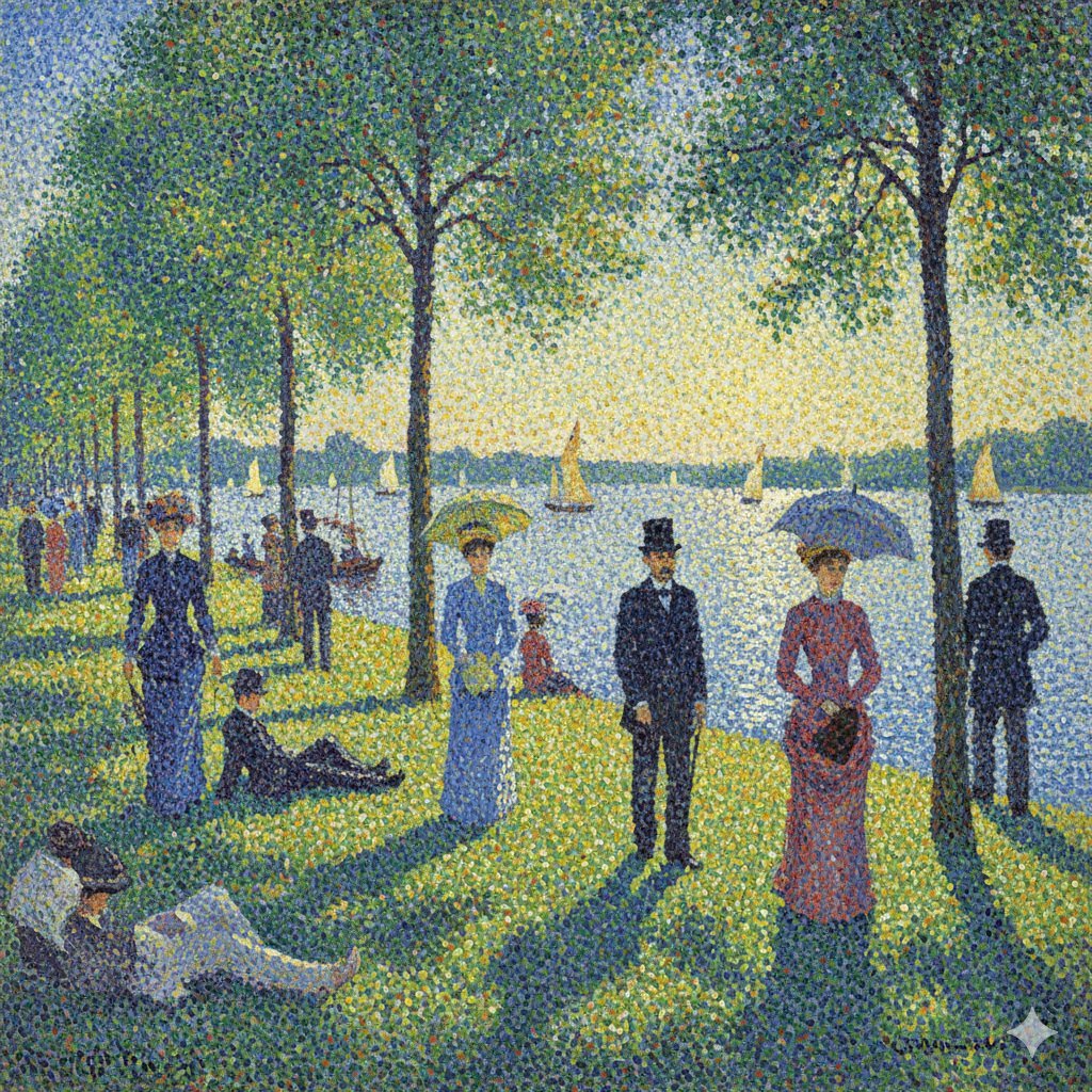 Seurat-style Pointillism Image Generation