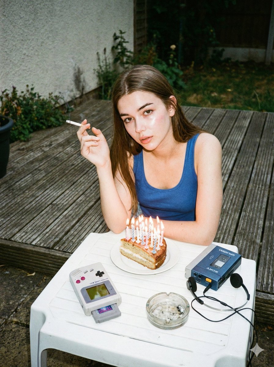 1980s Disposable Camera Birthday Portrait with Identity Lock