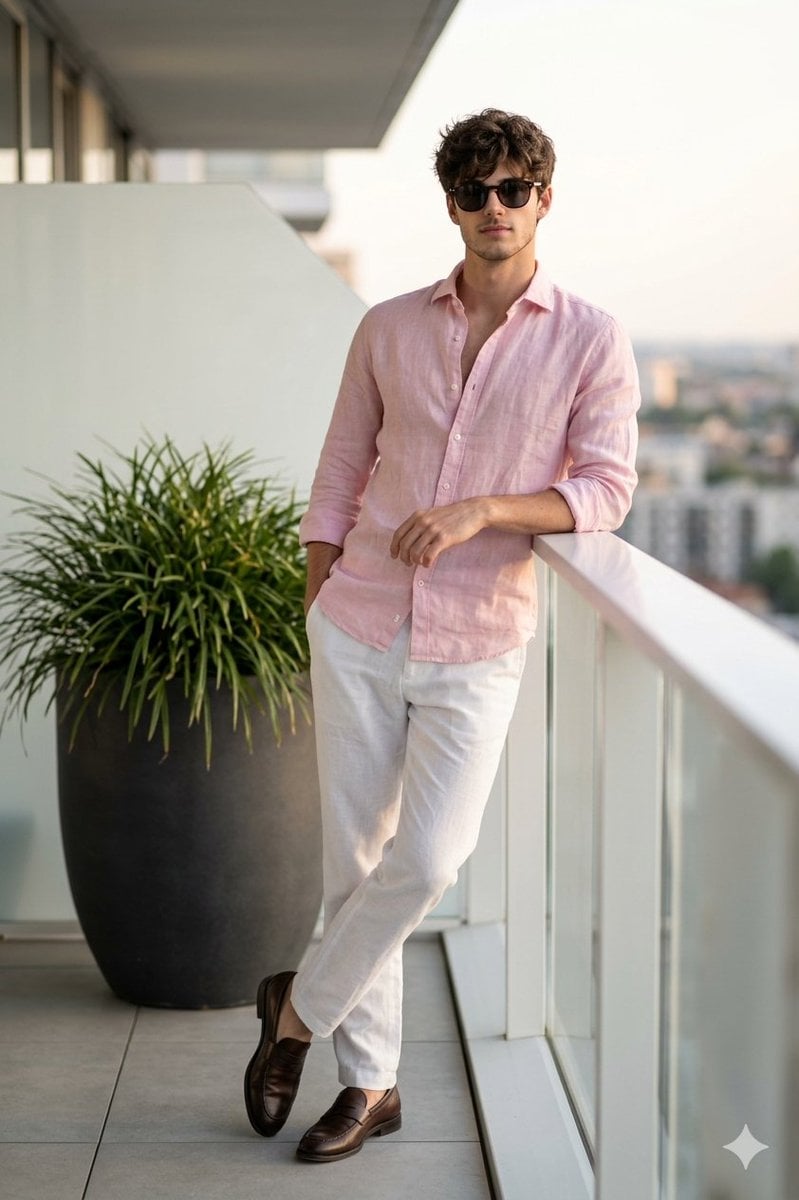 Cinematic Portrait of a Man on a Luxury Balcony