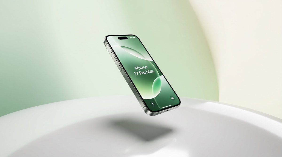 Floating iPhone Product Shot — AI image template example