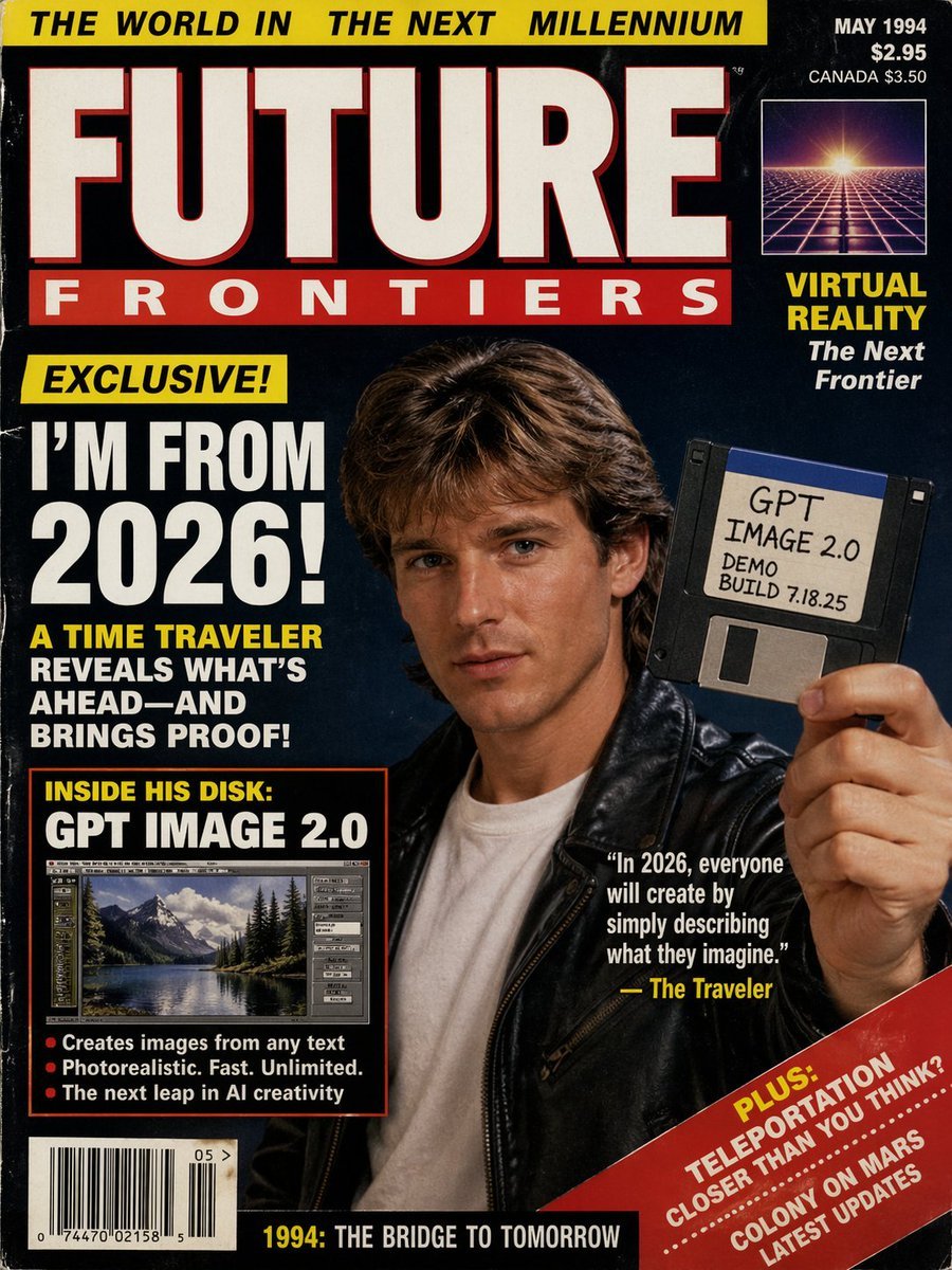 1990s Time Traveler Magazine Cover