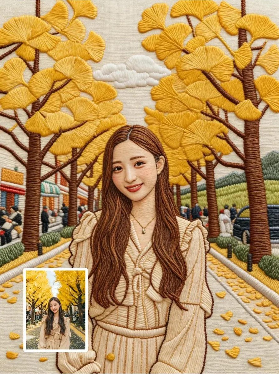 Hyper-Detailed Hand Embroidery Portrait Prompt