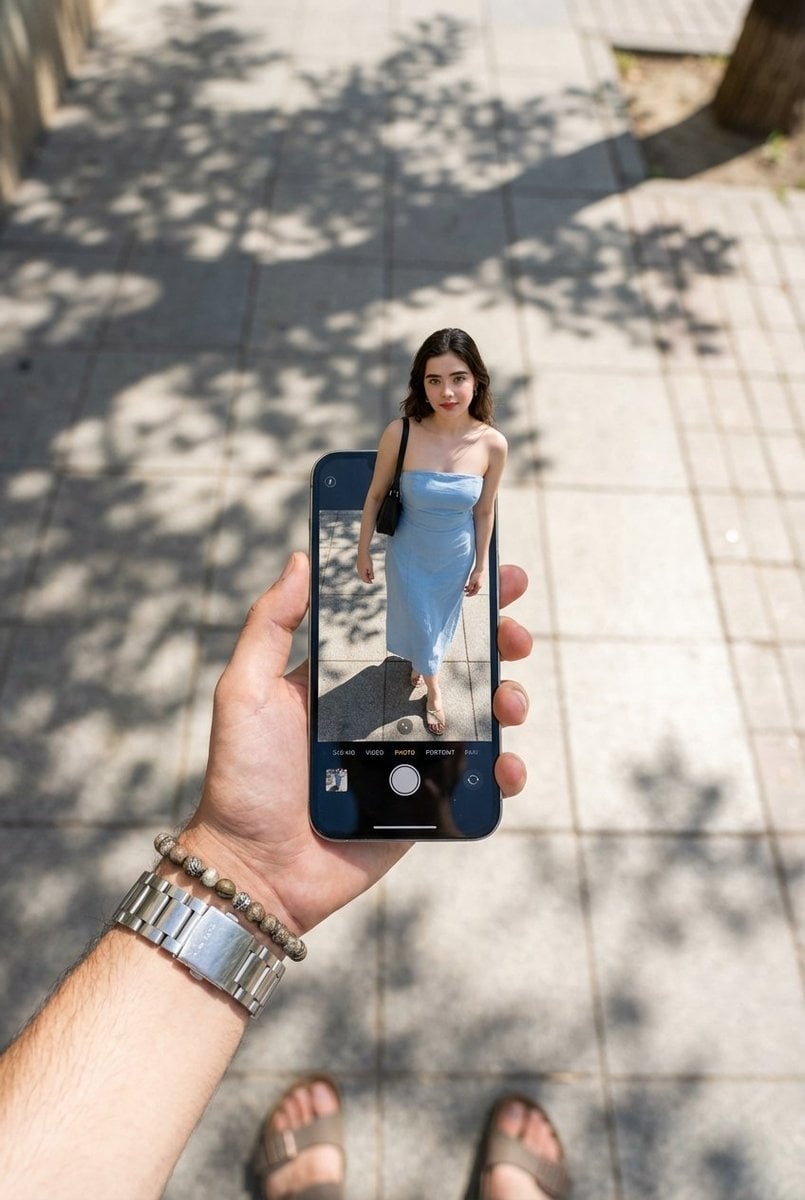 Surreal Forced Perspective Miniature Woman