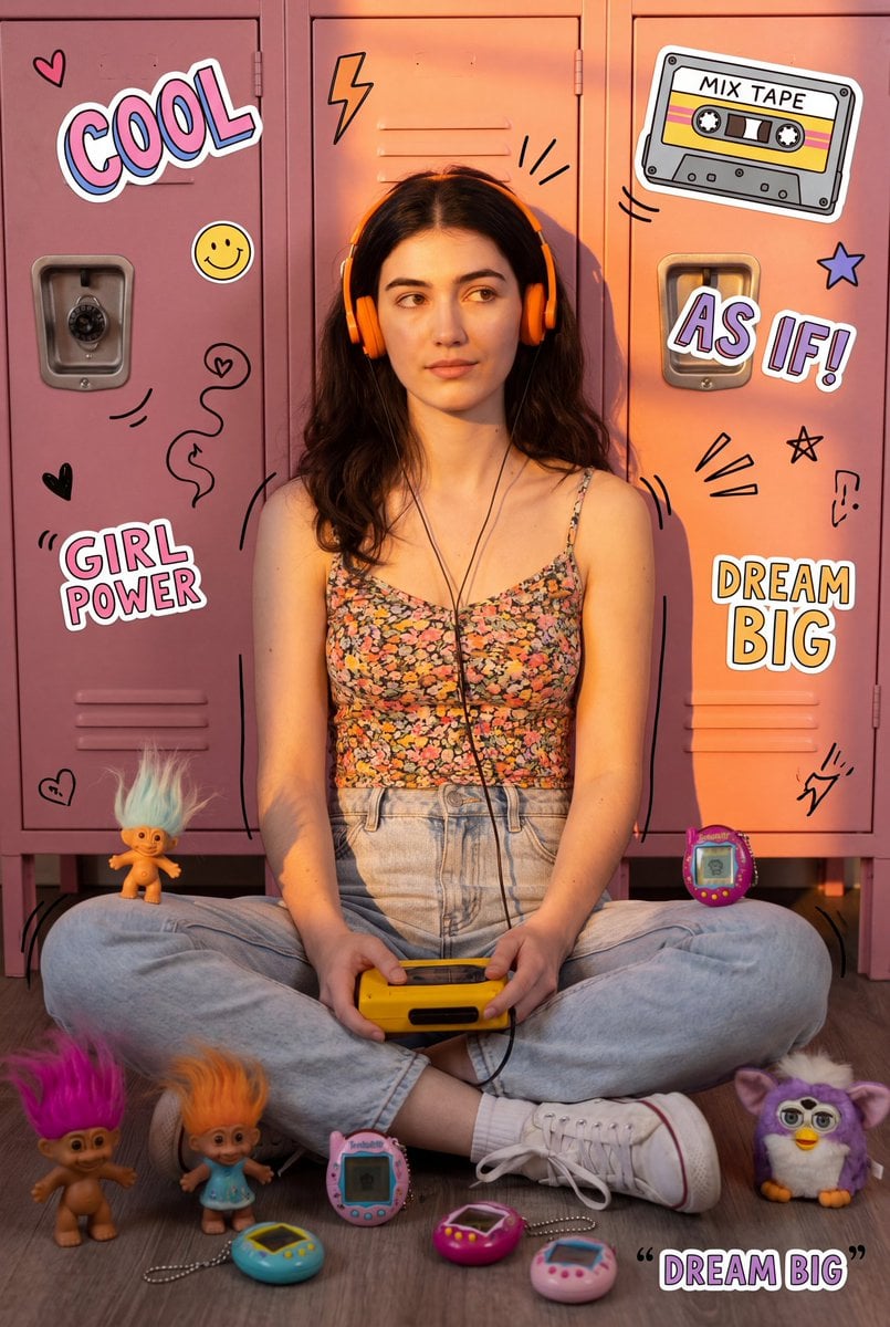 Retro 90s Collage Photography — AI image template example
