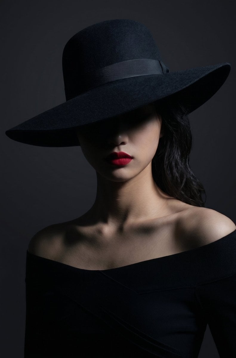 Elegant Chiaroscuro Studio Portrait — AI image template example