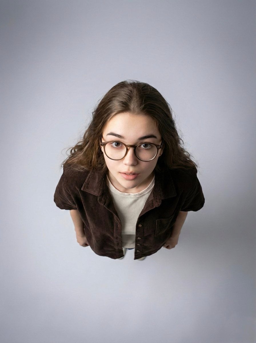 Top-Down Aerial Studio Portrait — AI image template example