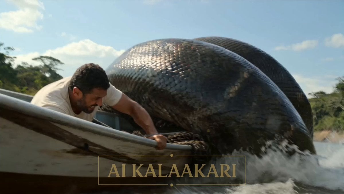 B-Movie Giant Snake Action Scene