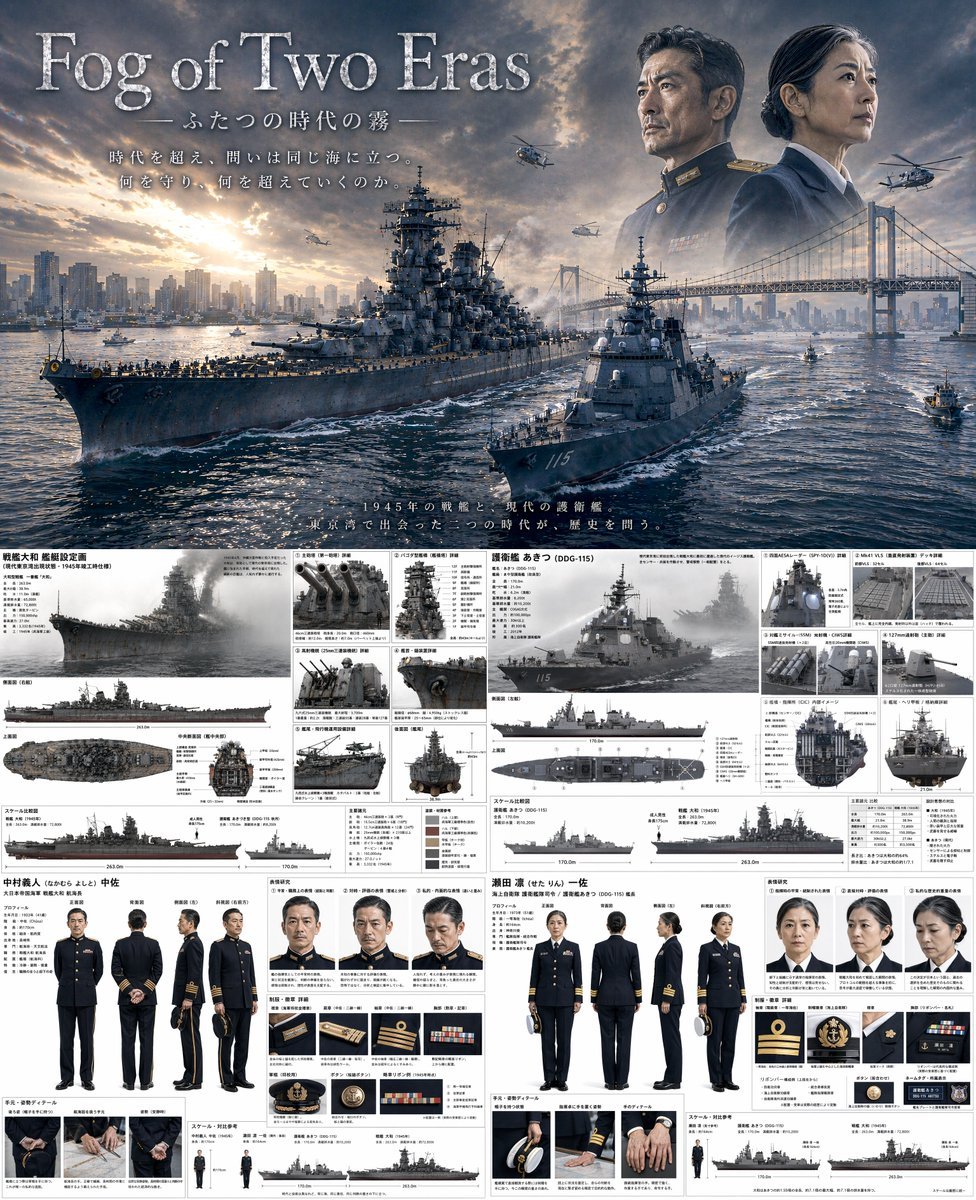 Dual-Era Naval Drama Poster & Spec Sheet