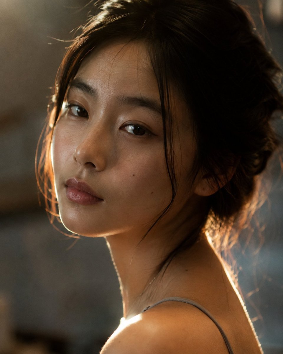 Warm Backlit Cinematic Portrait