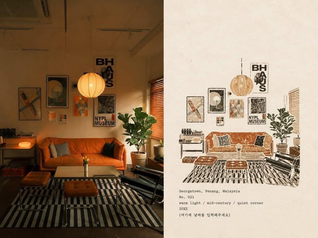 Vintage Travel-Journal Scrapbook Page — AI image template example