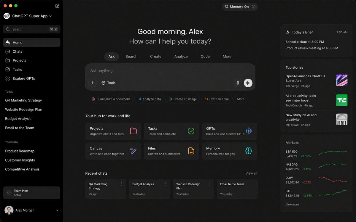 ChatGPT Super App Concept