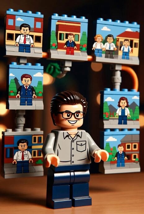 Lego Pixar Style Jensen Huang Minifigure