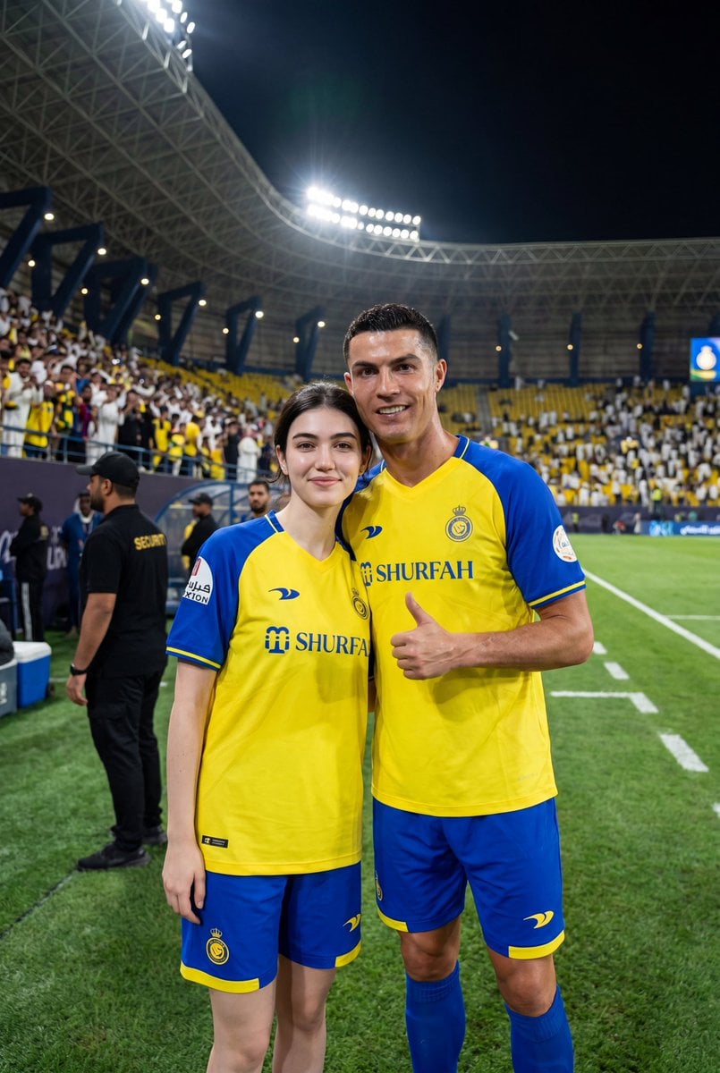 Football Fan with Cristiano Ronaldo — AI image template example