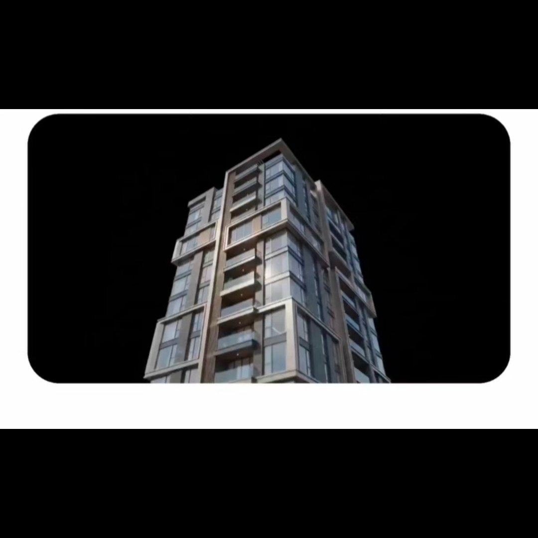 Luxury Tower in Rounded Video Frame — AI image template example