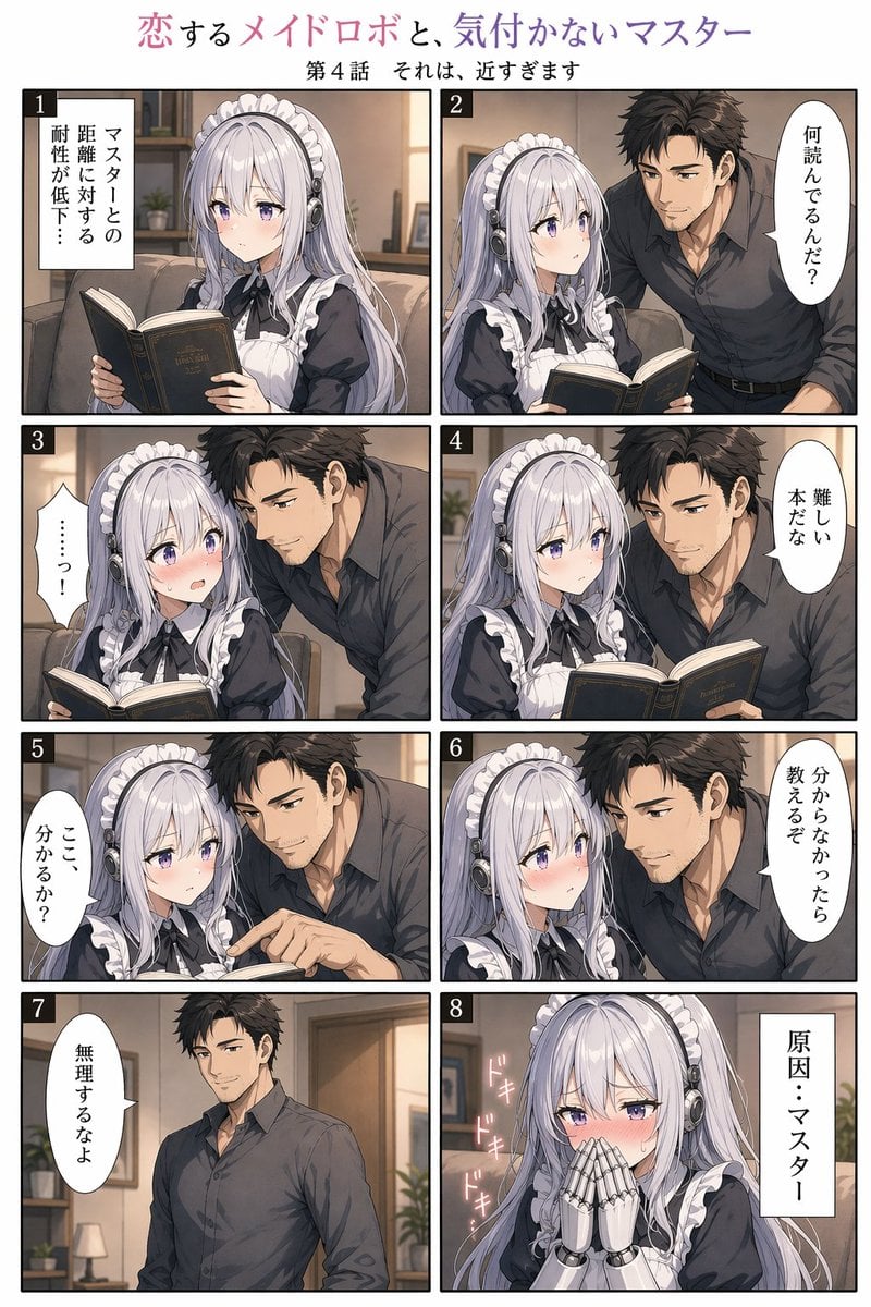 Eight-Panel Maid Robot Romance Manga