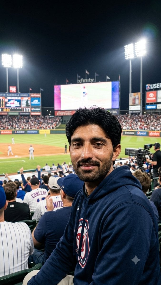 South Asian Stadium Portrait Restoration — AI image template example
