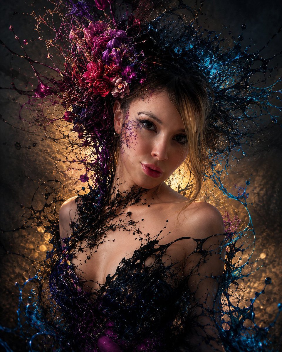 Surrealist Dark Fantasy Portrait — AI image template example