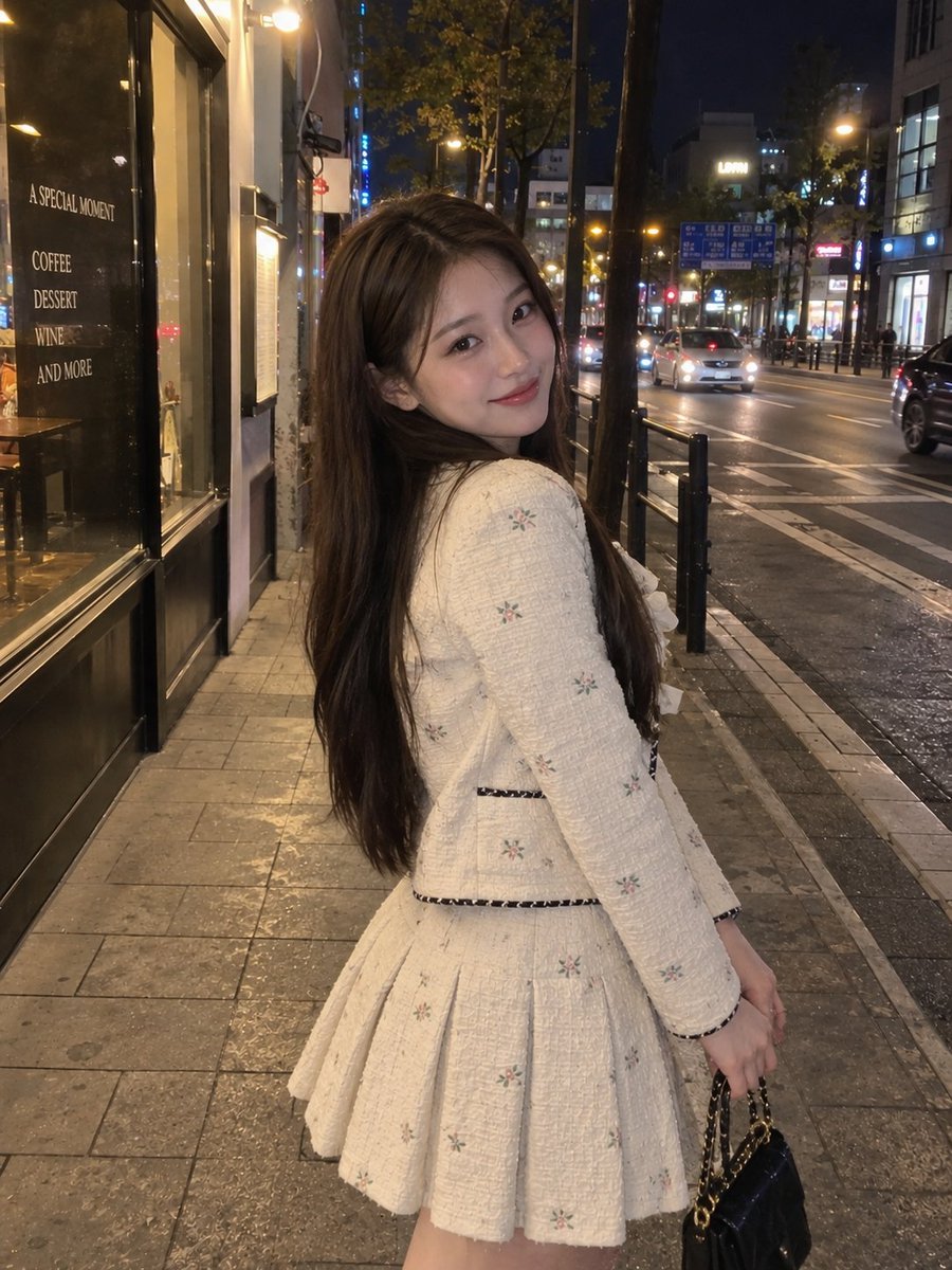 Nighttime Urban Street Portrait