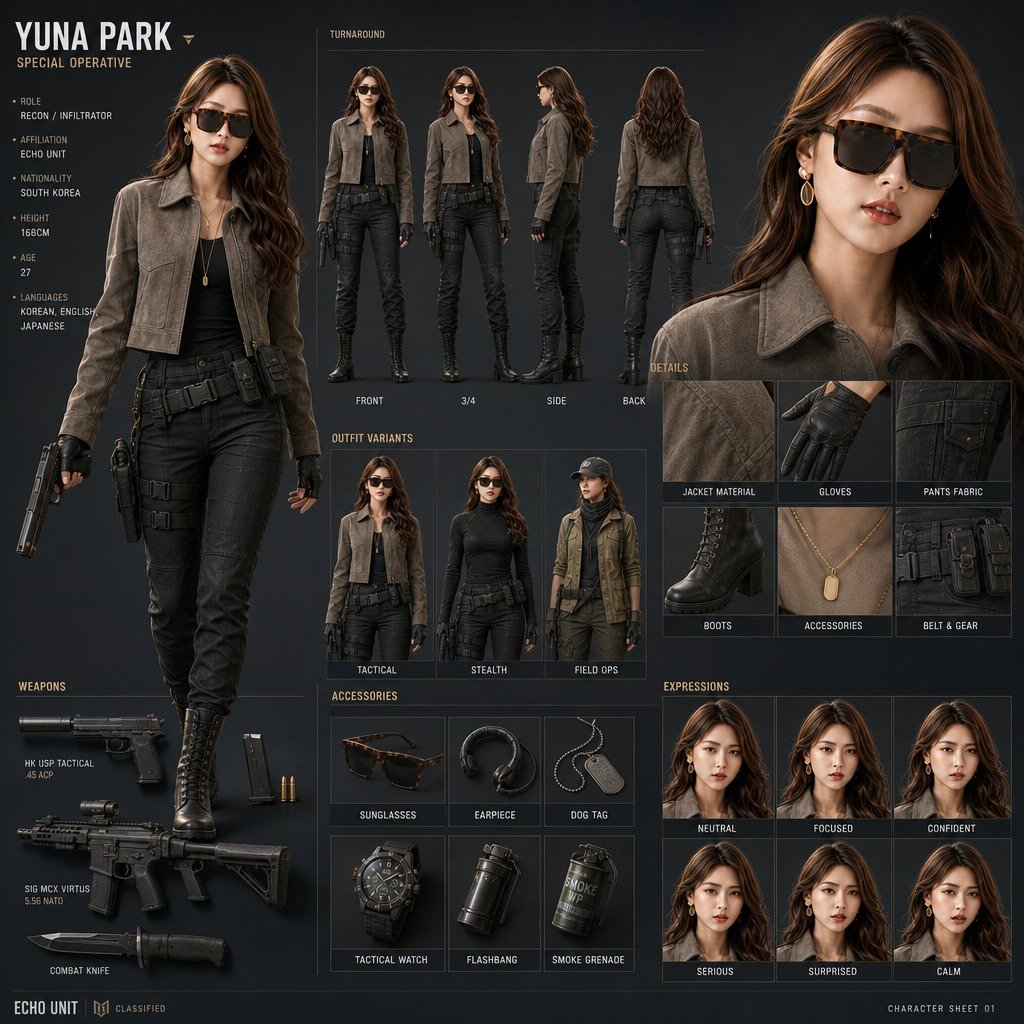 Yuna Park Tactical Character Sheet