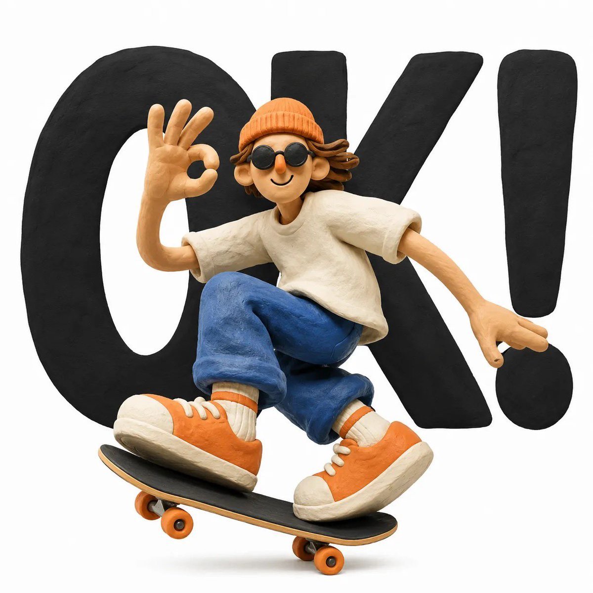 Clay Stop-Motion Character — AI image template example