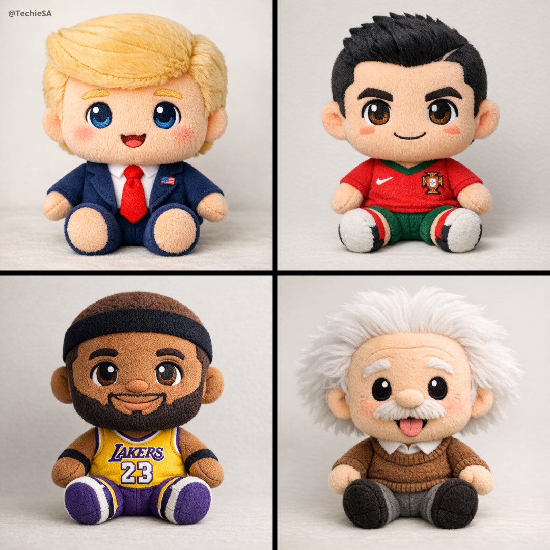 A soft, high-quality plush toy with an oversized head, small body