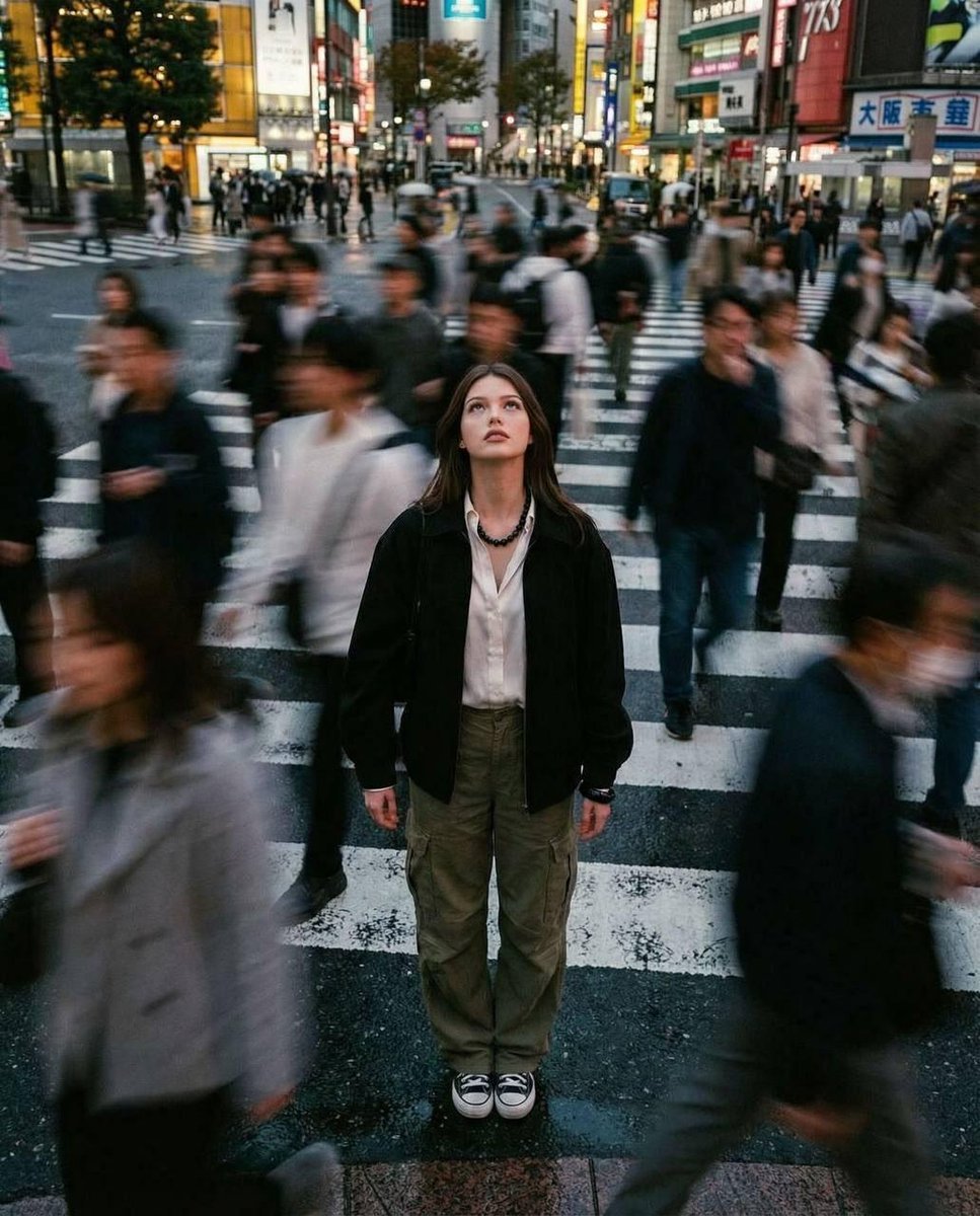Cinematic street photography capturing a moment in motion with a crowd