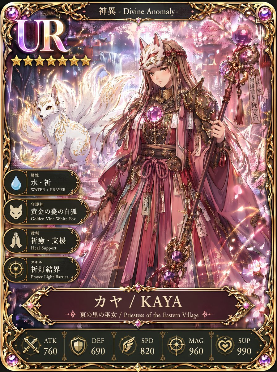 UR Fox Priestess Fantasy Card