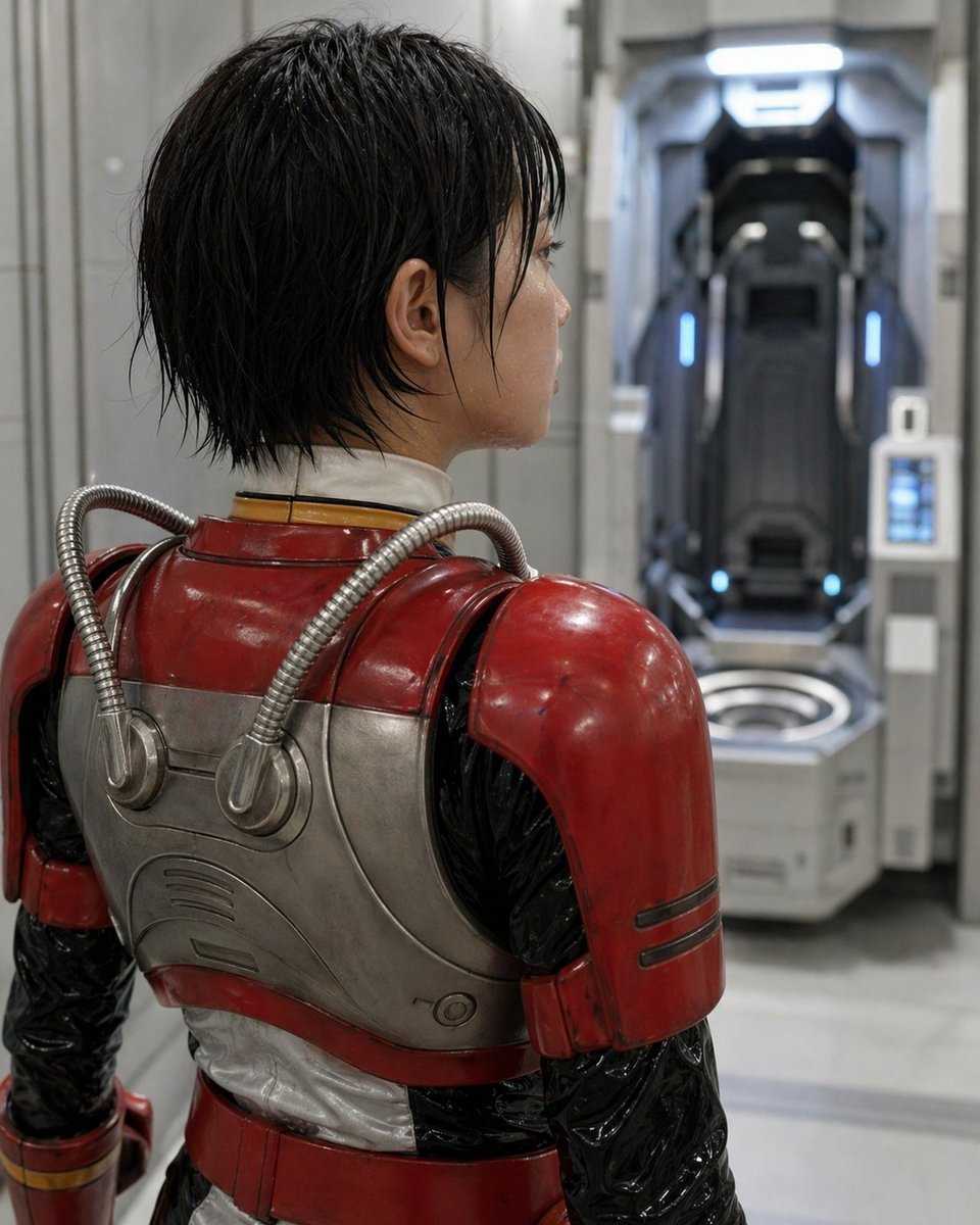 Retro Sci-Fi Armor Back View