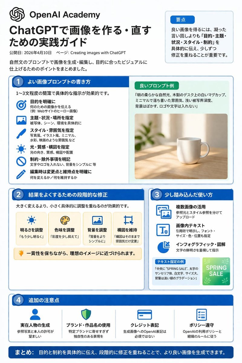 ChatGPT Image Generation Guide Infographic