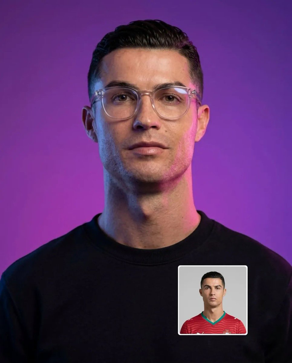 Dual-Tone Neon Studio Portrait — AI image template example