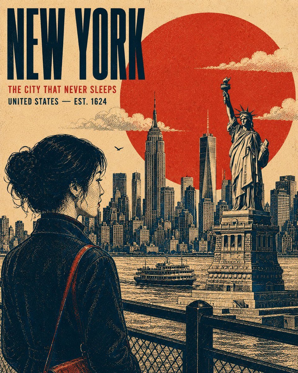 Vintage Retro Screen-Print Poster — AI image template example