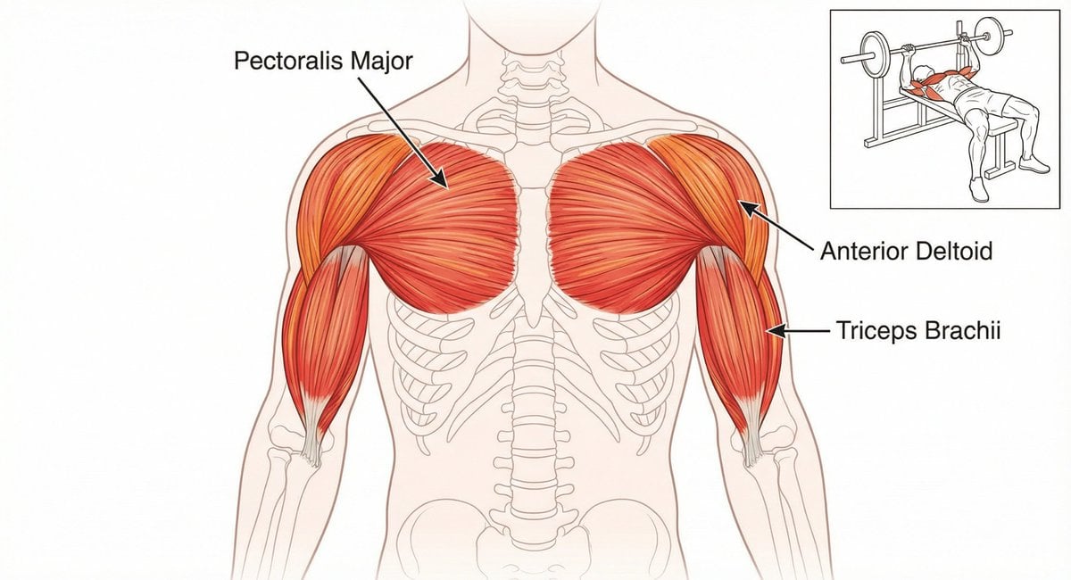 Bench press muscle diagram