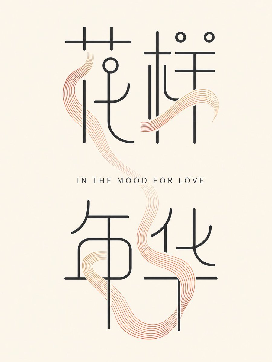 Minimalist In the Mood for Love Typography Poster