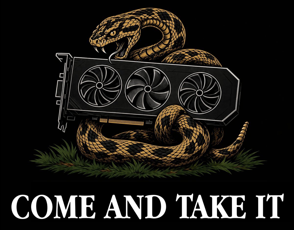 Rattlesnake GPU Come and Take It Graphic — AI image template example