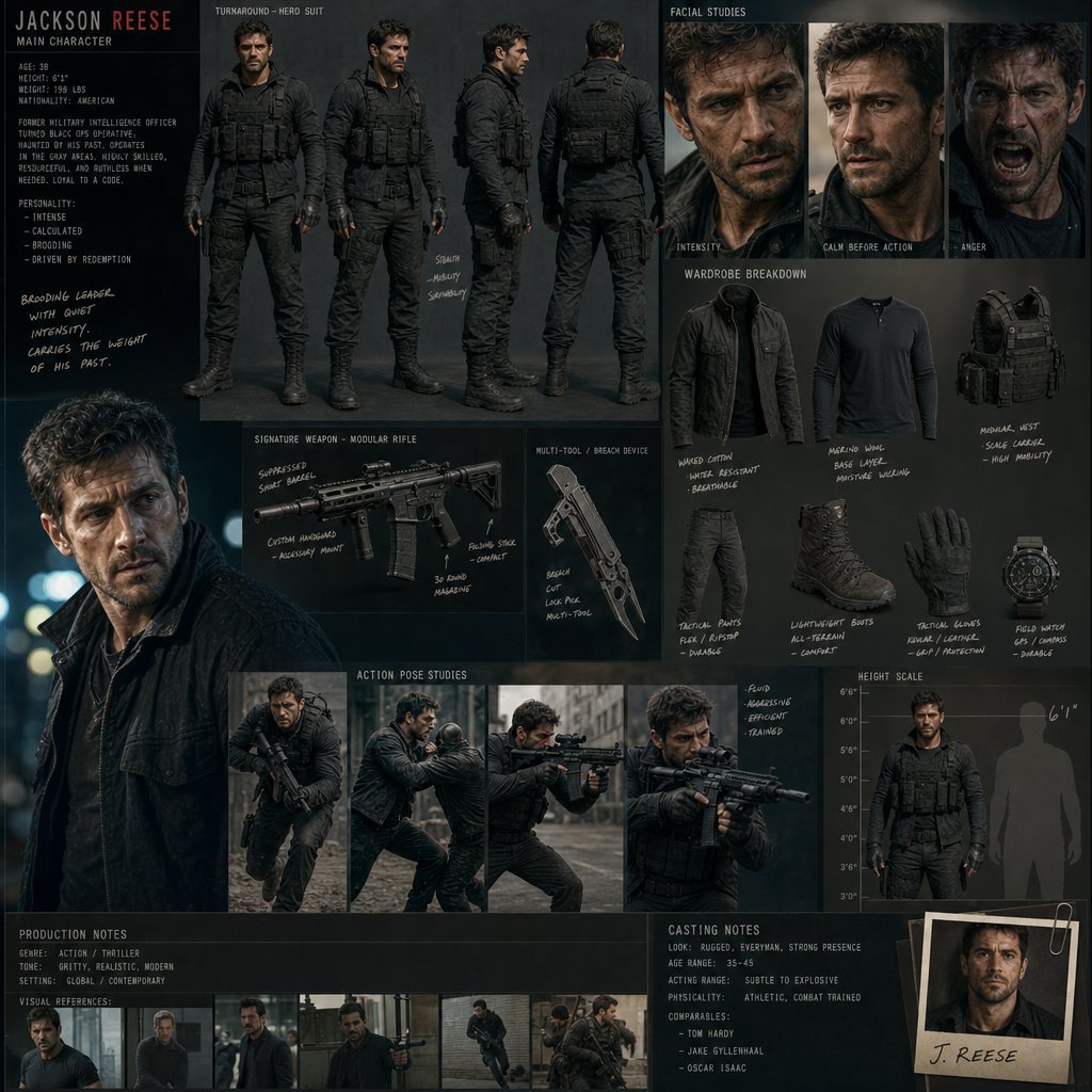 Hollywood Action Film Character Board