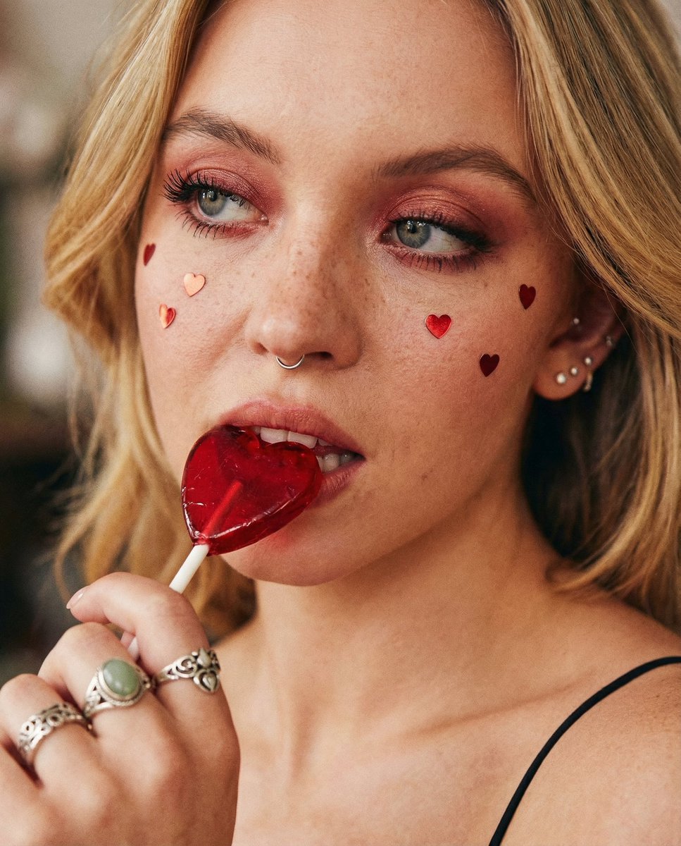 Coquette Soft Grunge Portrait with Lollipop
