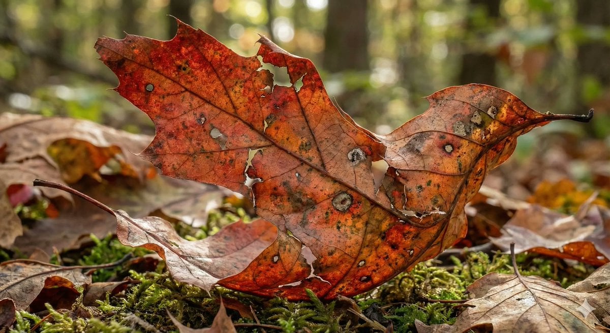 Photorealistic Leaf Shaped Like a Bird
