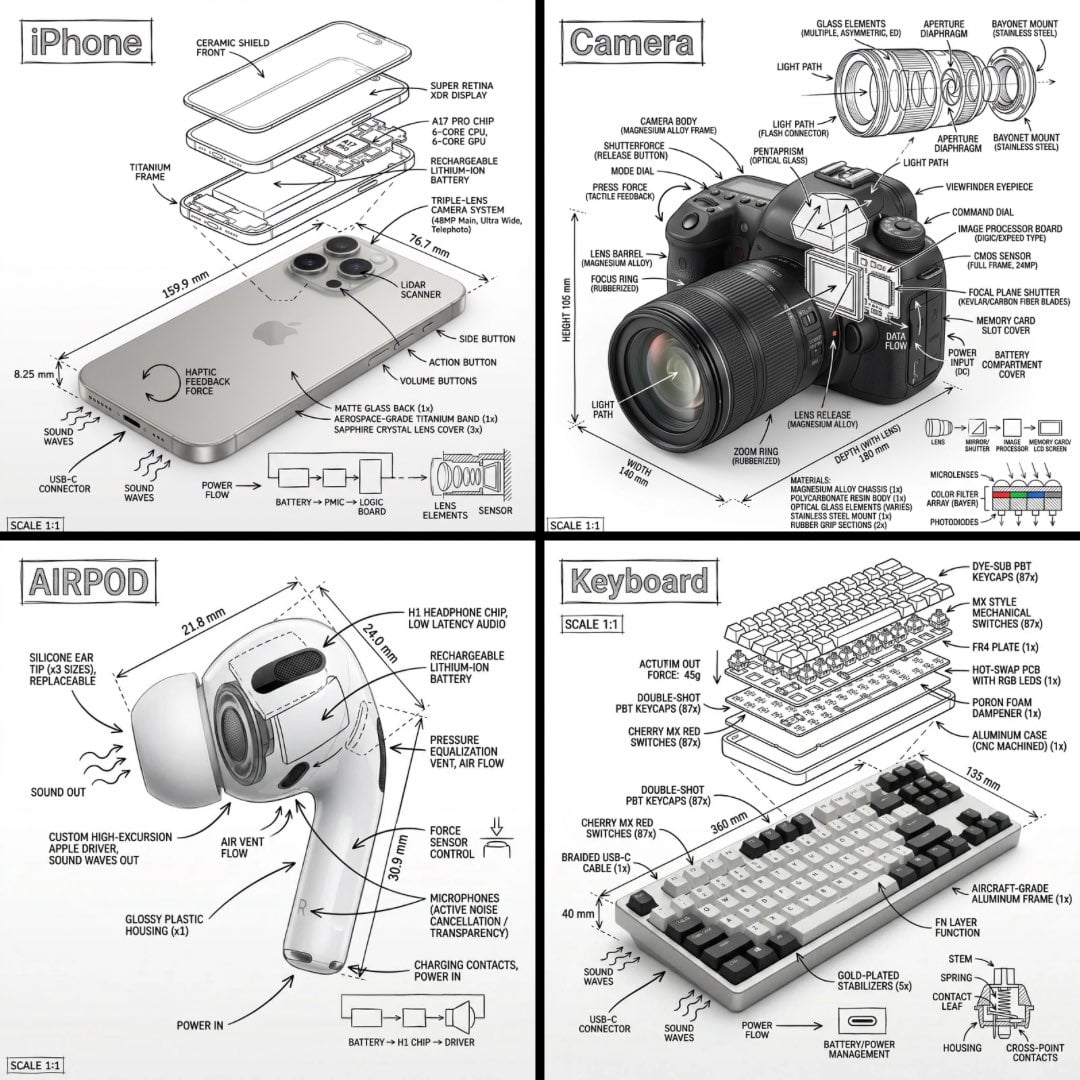 Infographic image combining a realistic photograph or photoreal render