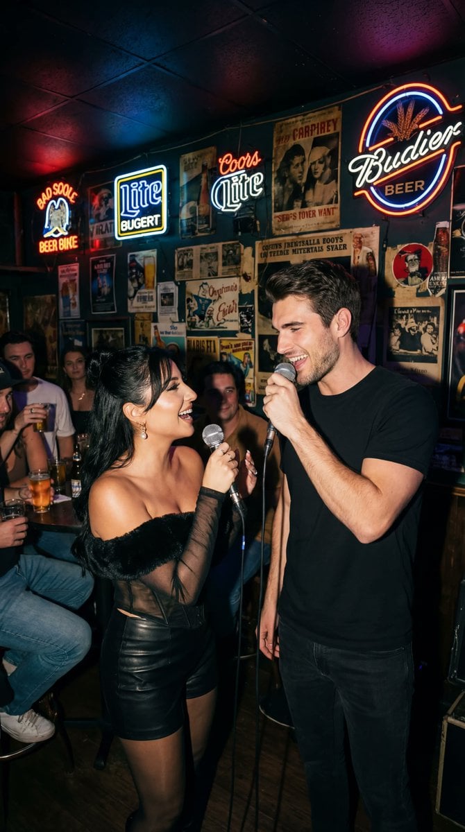 Photorealistic Flash Karaoke Duet Prompt