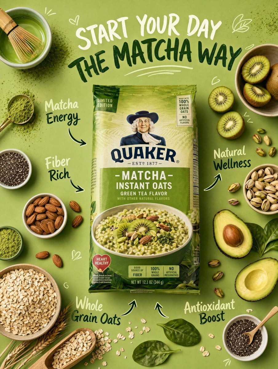 Healthy Breakfast Flat-Lay Ad Poster