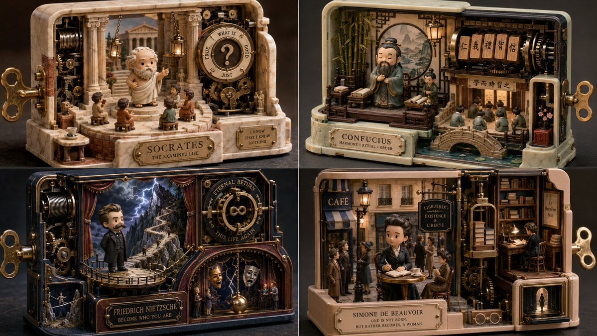 Mechanical Wind-up Miniature World