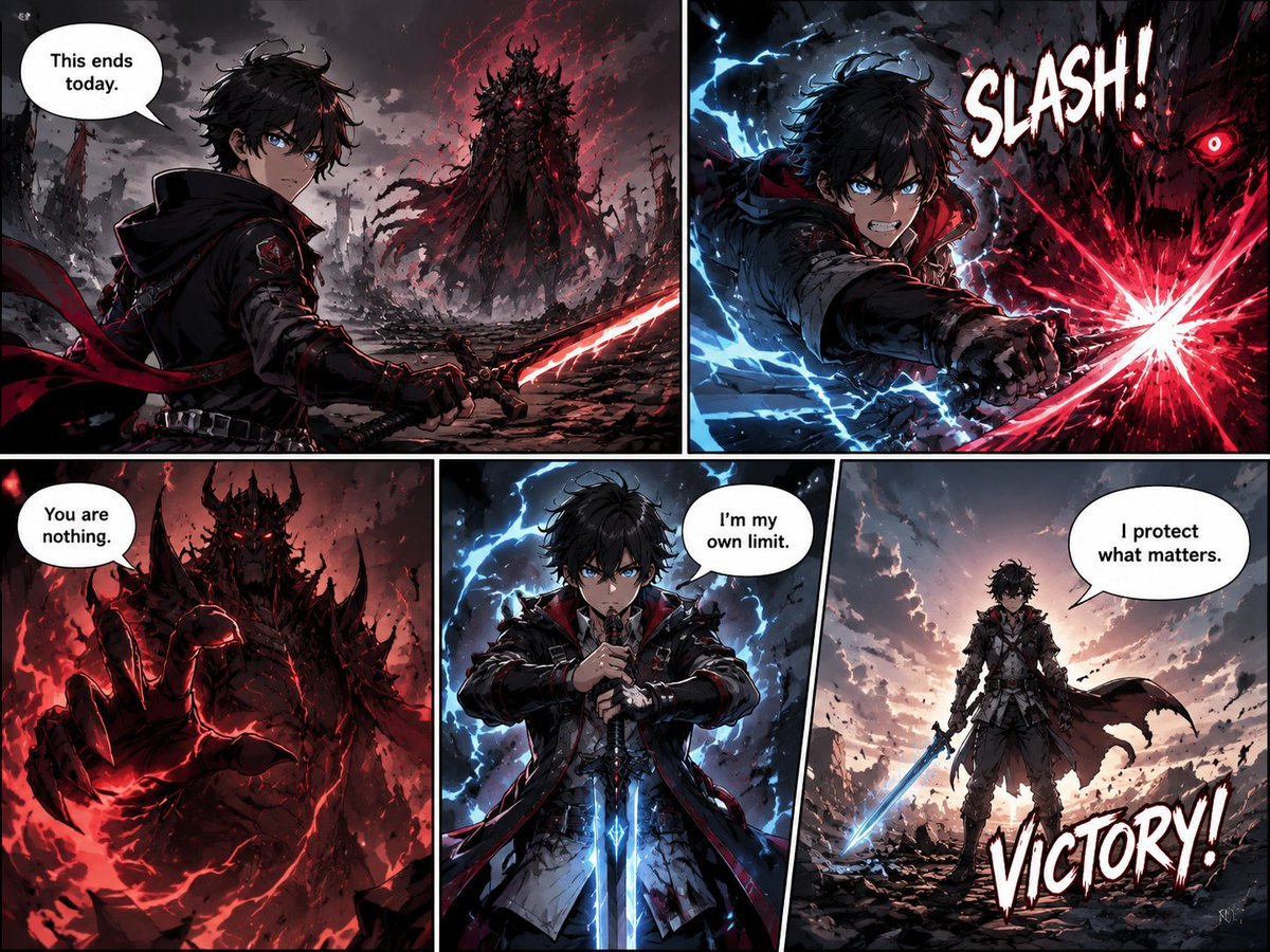 Dark Fantasy Manga Battle Page