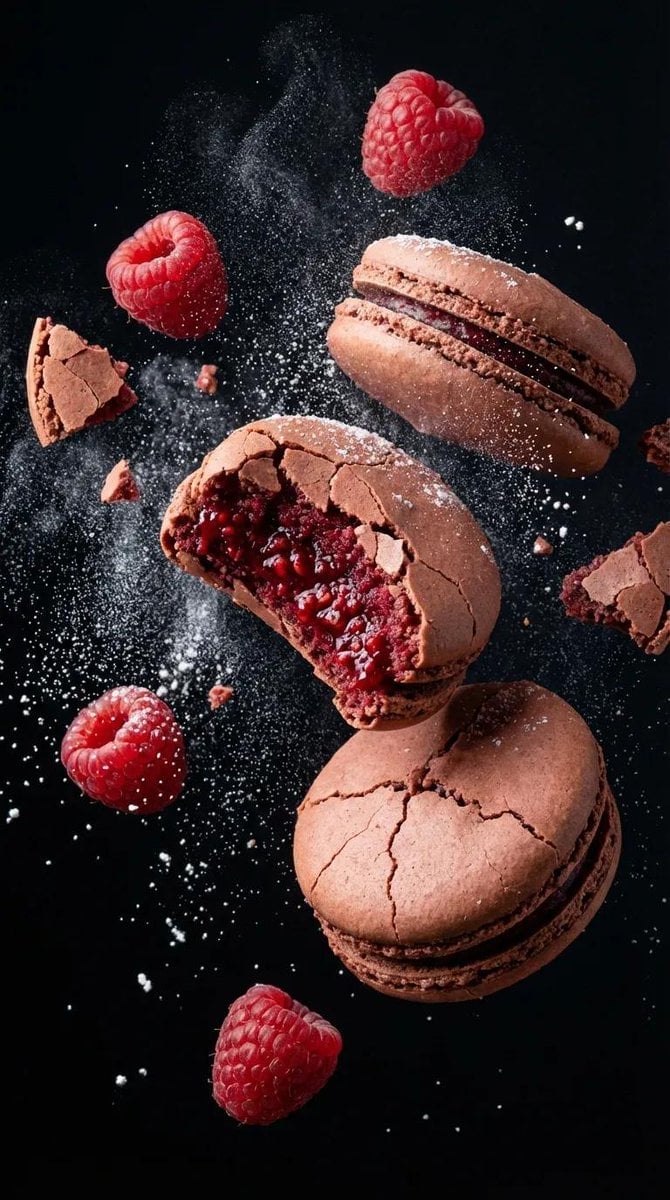 Luxury Floating Macarons Ad