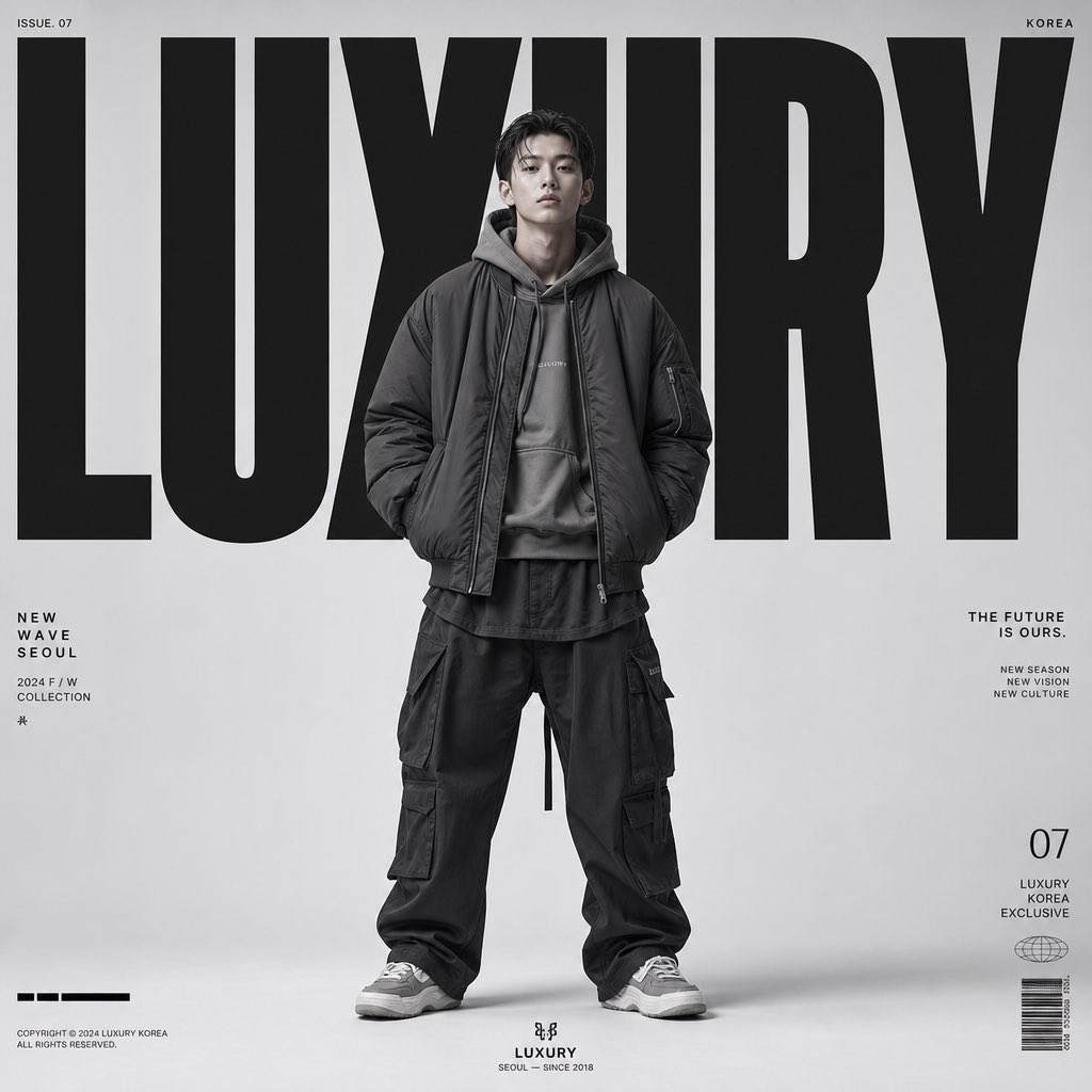 Luxury Korean Streetwear Poster — AI image template example