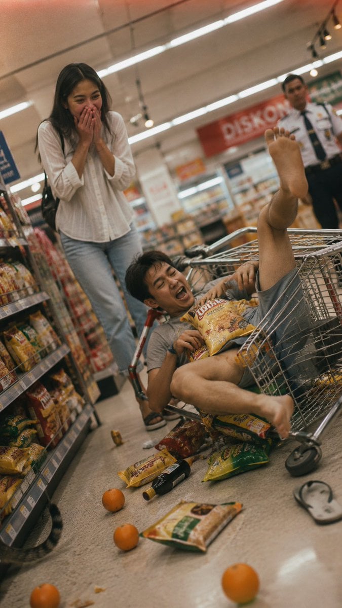 Grocery Aisle Disaster Film Photo