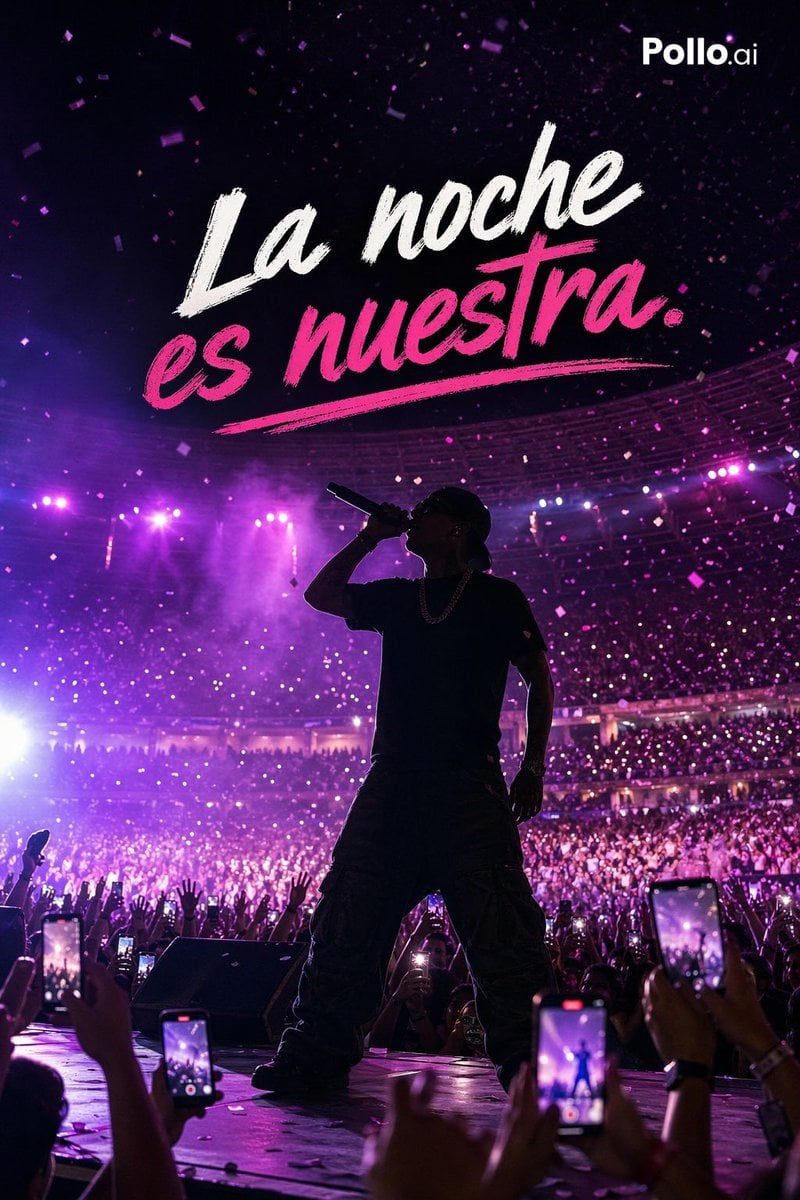 Neon Arena Concert Ad Poster