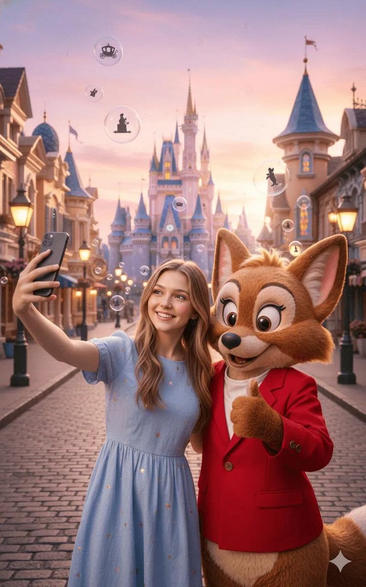 Magical Fairytale Theme Park Selfie