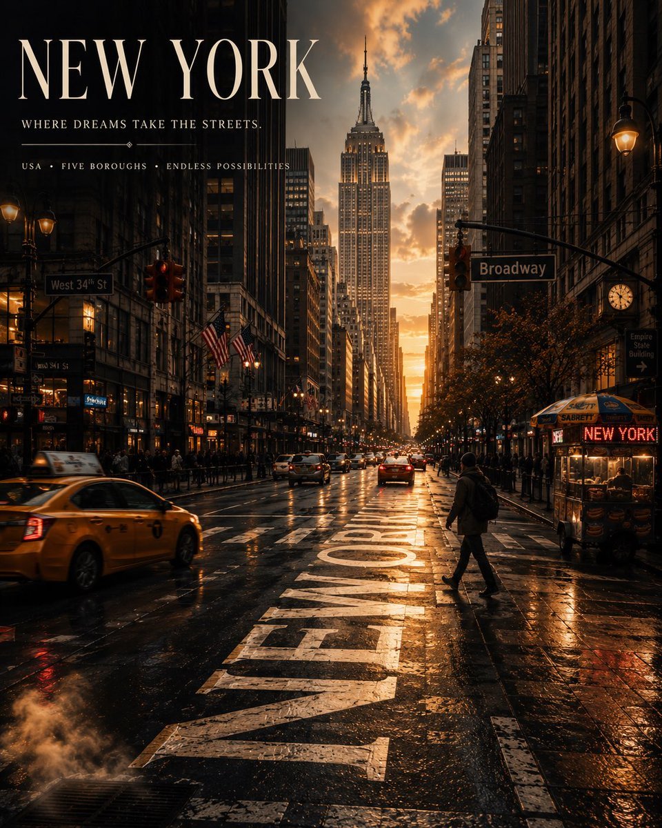 Cinematic Editorial Travel Poster — AI image template example